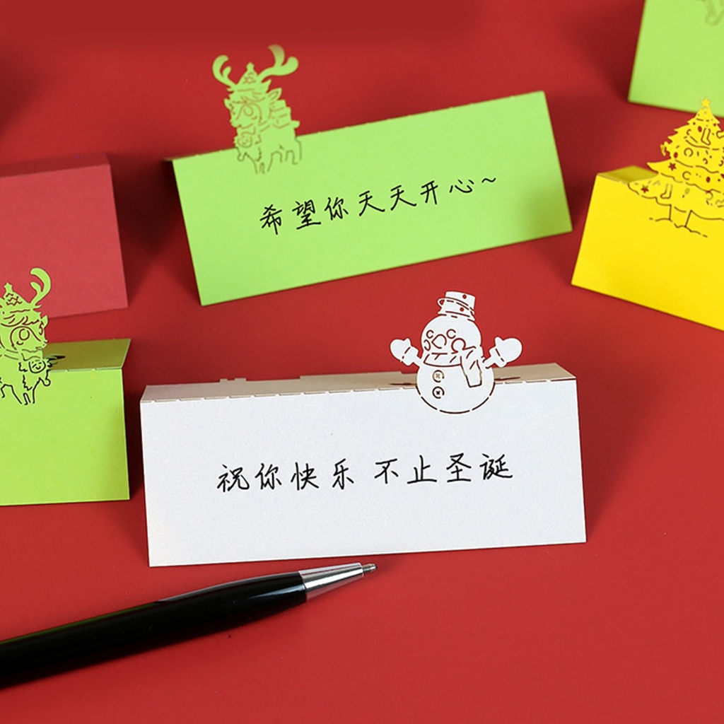 JZROCKER 3D Paper Sculpture Note Pad with Pen Holder for Christmas Decoration