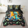 thumbnail image 2 of Erosebridal Initial Letter H Bedding King Size, Kawaii Dinosaur Bedding Sets King Size, Cute Animal Reversible Bed Set, Ultra Soft Bedroom Decoration, 7pcs, 2 of 6