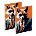 thumbnail image 6 of Cool Fox with Glasses Spiral Journal Notebook College Ruled Notebook 8.3" x 5.7" A5 Lined Thick Paper Page, 6 of 6