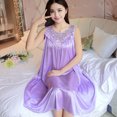 thumbnail image 1 of Pyjama d'Été pour Femme, Nuisette Ample à Bretelles, TYG-Violet Pâle, Taille Unique, 1 of 7