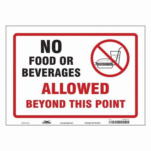 Condor Safety Sign,10 in x 14 in,Vinyl 468J11