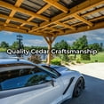 thumbnail image 6 of Backyard Discovery Kingsport 20'x12' Cedar Wood Carport, Galvanized Steel Roof, PowerPort, 6 of 14
