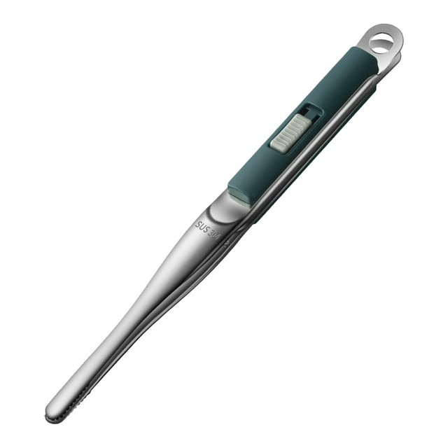 Bewildely Pinza para alimentos, abrazadera para postres, pinzas para barbacoa, utensilio para servir de sierra, tornero frito, utensilio de cocina, Cocina y Comedor Azul Bewildely HA083401-04
