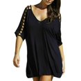 thumbnail image 1 of Robe de Plage à Manches Courtes pour Femmes Grande Taille, 1 of 6