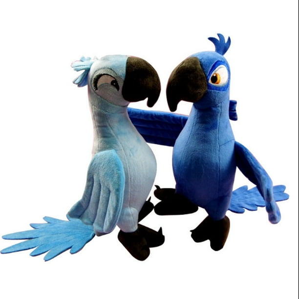12in BLU Jewel 2PCS Rio Plush Toy Parrot Bird Stuffed Animal