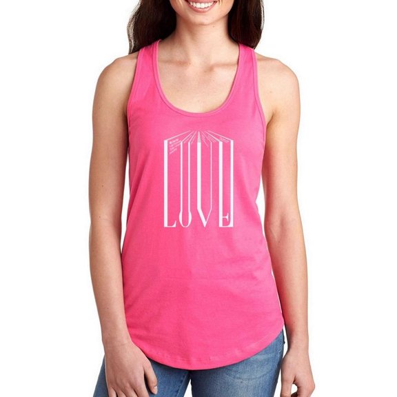 Love Book Style  Racerback Tank Women -Image by Shutterstock, Female Large