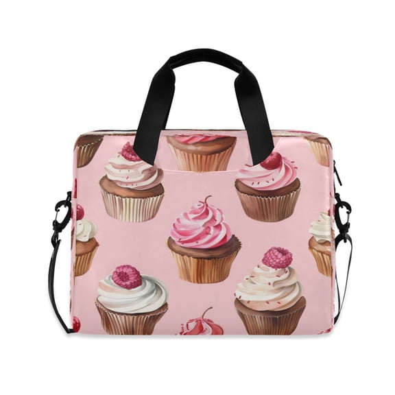 Laptop Bag Laptop Briefcase 15.7 x 3 x 11.8 Inches Laptop Bag Briefcases Laptop Storage Travel Laptop Bag Work Laptop Bag Pink Cupcake