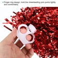 thumbnail image 4 of Cheerleading Pom Poms with Finger Holes Metallic Foil Cheering Hand Flower, Red, 8 Pack, 4 of 6