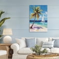 thumbnail image 3 of Stupell Industries Coastal Sailboat Delight with Palm Tree Canvas Art, 30 x 45, by Petals Prints Design, 3 of 8