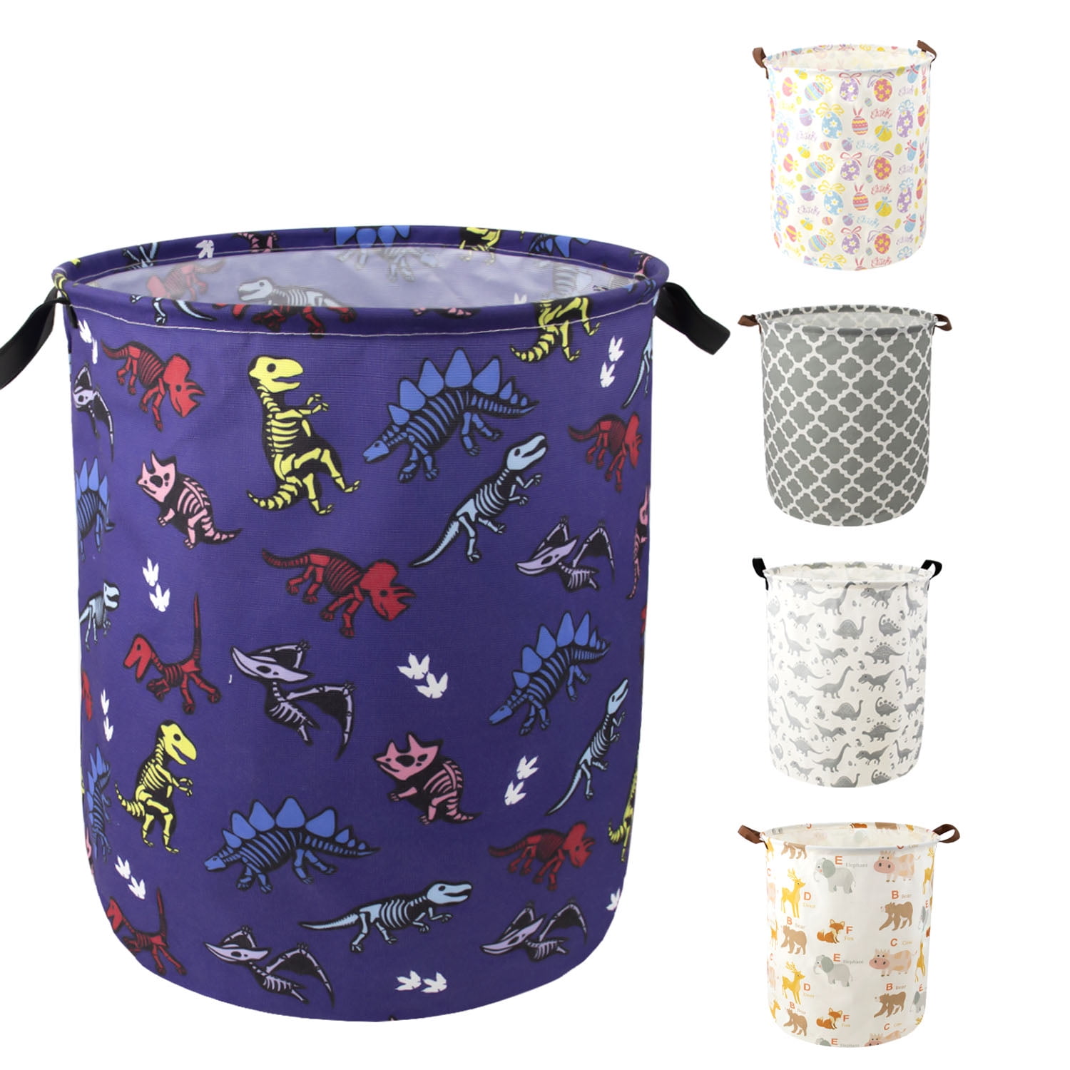 Kids Dinosaur Laundry Basket, Large Canvas Fabric Laundry Hamper