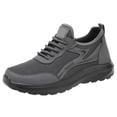thumbnail image 2 of Domuza Men's Summer Breathable Mesh Walking Shoes, shock absorbing and non slip lightweight casual sneakers for all-day comfort. Gray 9.5 (EU-44), 2 of 4