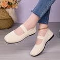 thumbnail image 2 of ibiyuan Orthopedic Sandals for Women Arch Support Low Top Walking Shoes Knit Upper Embroidery Platform Non- Womens Walking Sneakers Soft Hands Free Mary Jane Flats Women Workout Gym Shoes, 2 of 7