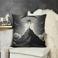 thumbnail image 2 of YINGXI Alien Spaceship Throw Pillow Cover,UFO Abduction of A Human with Icon Black White Decorative Pillow Cases Square Cushion Covers for Home Sofa Couch 22x22in, 2 of 5