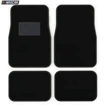 NASCAR Carpet Car Mats | 4-Piece Car Mats Full Set | Universal Fit for Car, Truck & SUV | All-Weather Protection | Automotive Floor Mats w/ Heel Pad