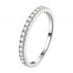 thumbnail image 4 of Anillo de bodas pequeño brillante de plata esterlina S925 para parejas, anillo de fila con diamantes de moissanita, anillo de pareja a juego para mujer, 4 of 5