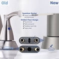 thumbnail image 5 of IVV Brushed Nickel 2-Handle Bathroom Sink Faucet 360 Degree High Arc Swivel Spout Centerset 4 Inch Vanity Faucet RV Bathroom Faucet 3 Holes Lavatory Faucet, 5 of 6