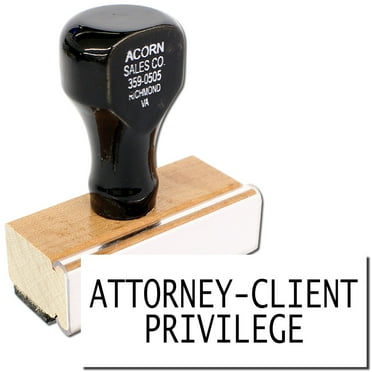 Attorney Client Privilege Rubber Stamp, Wooden Handle Rubber Stamp, Laser Engraved Dies, Impression Size 1/2" x 1-1/2”, Uses a Separate Stamp Pad