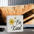 thumbnail image 7 of Zomyto 7x7 Inches Inspirational Be Kind Wooden Box Sign Decorative Kindness Wood Box Sign Sunflower, 7 of 7