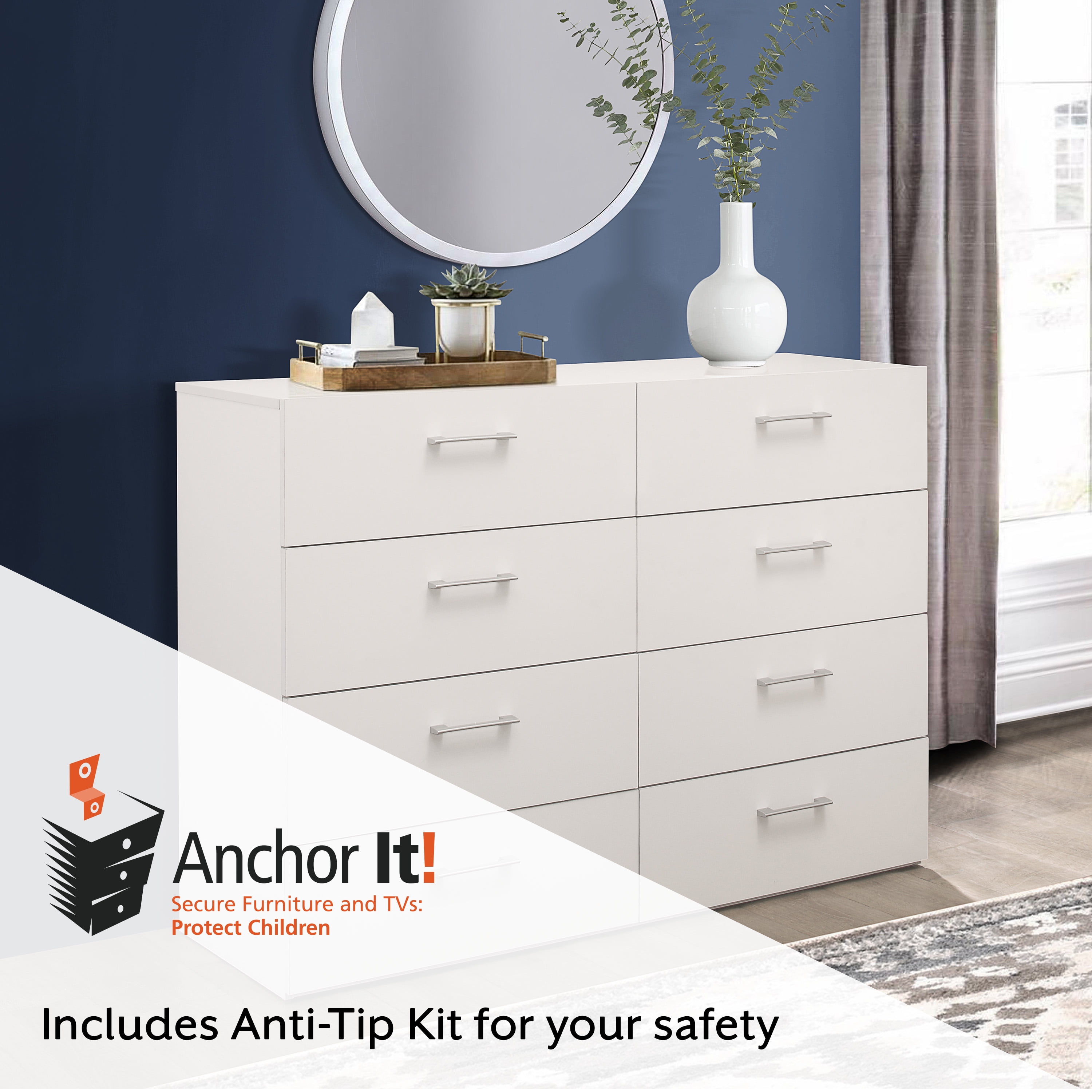 Lundy 8 Drawer Dresser White by Hillsdale Living Essentials