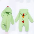 thumbnail image 3 of WIBACKER Newborn Baby Boy Girl Dinosaur Onesie Cartoon Long Sleeve Zip Up Hooded Jumpsuit Outfits, 3 of 6