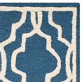 thumbnail image 4 of Safavieh Cambridge Collection CAM131G Handmade Moroccan Geometric Navy and Ivory Premium Wool Round Area Rug (6' Diameter), 4 of 10