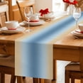 thumbnail image 5 of Blue Yellow Ombre Table Runner 72 Inches, Farmhouse Modern Gradient Art Bed Runner Dresser Scarves Tabletop for Indoor Outdoor Parties/Ceremony/Banquet, 14" x 72", 5 of 8