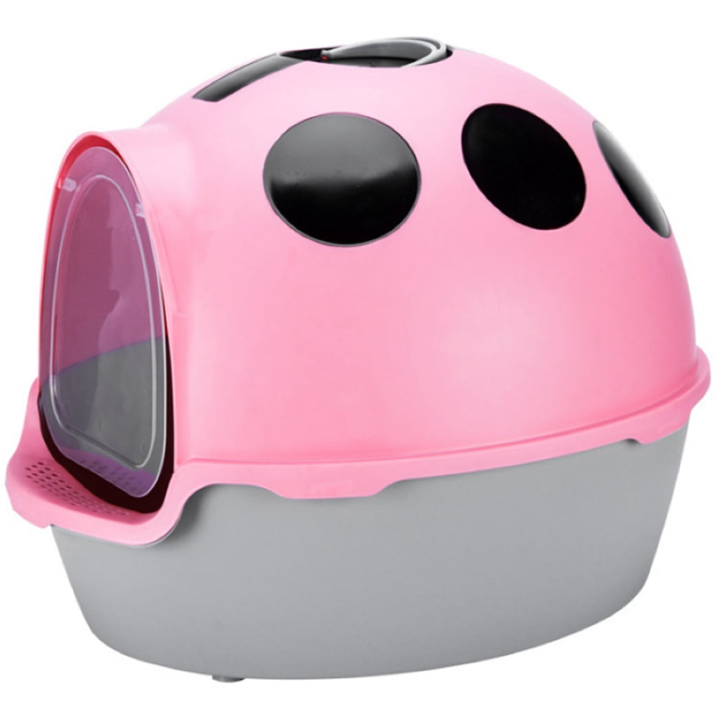 Cat Litter Box Large Ladybird Shaped Cat Potty Box Kitten Litter Pan