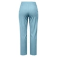 thumbnail image 7 of MLCDZ Pants for Women V-shaped Elastic Waist Stretch Straight Leg Pull On Pant Business Work Gym Casual Lightweight Breathable Trousers with Pockets, 7 of 7