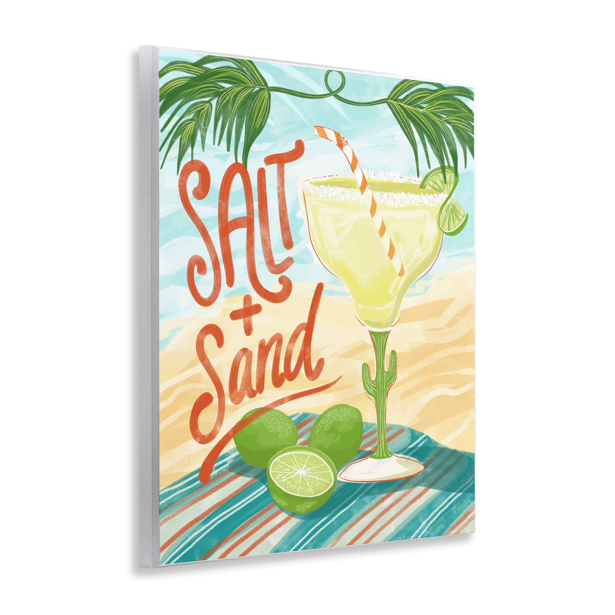 Stupell Industries Salt & Sand Margarita Wall Plaque Art, design by Connie Summers