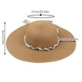 thumbnail image 3 of Diufon Wide Brim Straw Hat for Women Trendy Pearls Hem Outdoor Beach Sun Hats Holiday Style Cap with Bow, 3 of 7
