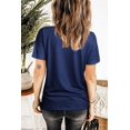 thumbnail image 1 of POGLIP Women's Blue Tis The Season Baseball Print Short Sleeve T Shirt, 1 of 6