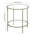 thumbnail image 5 of Evelyn&Zoe Sivil 20" Wide Round Side Table with Glass Shelf, Brass, 5 of 8