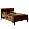 Shop Furniture of America Claudet Wood Panel Bed, Queen, Cherry Great