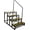 4 Steps with 1 Handrail, variant on RV Steps with Handrail, Hot Tub Steps with Handrail, Portable Stairs Steps for 5th Wheel RV, Mobile Stairs Outdoor RV Step
