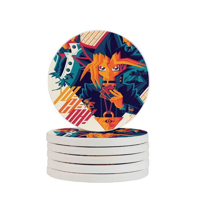 Posavasos de tierra de diatomeas absorbente YuGiOh, el aislamiento antideslizante de tierra de diatomeas sin olor protege la superficie de la mesa contra daños Talla única