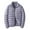Grey, variant on JIKNTTR Mens Lightweight Packable Puffer Jacket Lightweight Puffer Down Jacket Stand Collar Thin Coats Trendy Warm Quilted Jackets Travel Warm Puffy Winter Jacket Coat