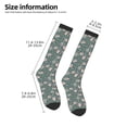 thumbnail image 5 of Daiia Sports Socks Hedgehogs and Flowers Printed Novelty Crew Socks for Men Women Knee High Socks Cotton Socks Soft & Breathable Support Unisex Socks, 5 of 9
