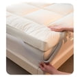 thumbnail image 5 of Queen Size Cotton Mattress Topper Pad White Soft Comfort Bed Topper for Bedroom, 5 of 5