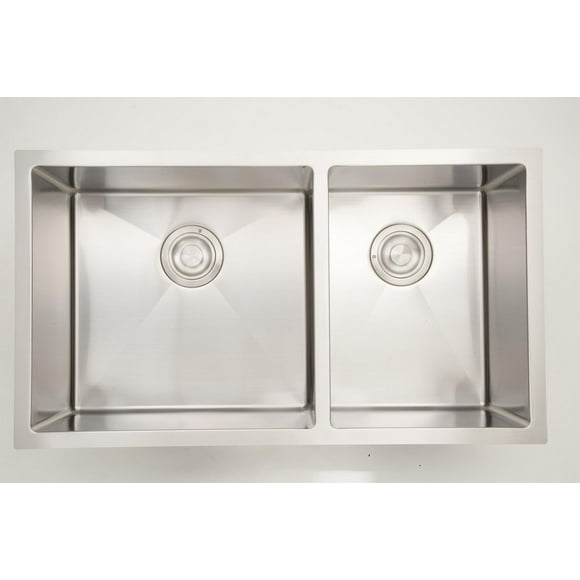 American Imaginations 34-in. W CSA Approved Stainless Steel Kitchen Sink With 2 Bowl And 16 Gauge AI-27432