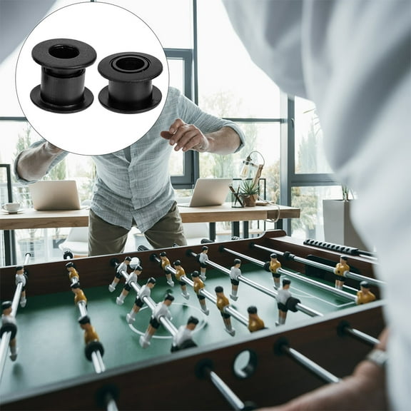 NICEXMAS 10 Pcs Football Machine Bearing Bearings Accessories Foosball Table Parts Towel Decorate Black 3.00X3.00X1.50CM