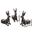 thumbnail image 4 of Set Of 3 Resin Plant Pot Stands, Rabbit Themed Flowerpot Holder For Indoor Outdoor, Drainage Improvement, Garden Decor Gift, 4 of 5