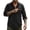 Black, variant on Mens Khaki Distressed Acid Wash Button Down Shirt Relaxed Fit Long Sleeve Stretch Breathable Wrinkle Resistant Lightweight Casual,Size M