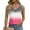 01 Hot Pink, variant on Weiqiqre Plus Size Tops for Women V Neck Ombre Tank Top Summer Casual Basic Loose Sleeveless T Shirt