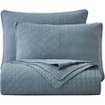 thumbnail image 6 of Chezmoi Collection Motley 2-Piece Geometric Embroidered Patchwork Pre-Washed Cotton Quilt Set, 6 of 8