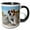 Black/White, variant on 3drose, American Bulldog Puppy Rests on a Boulder, Mr, 11oz Two-tone Red Mug