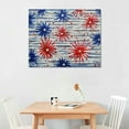 thumbnail image 2 of fireworks American flag patriotism Canvas Canvas Wall Art Living Room Bedroom Home Office Wall Decor Wall Decor For Bedroom Fashion Kitchen Wall Pictures, 2 of 6