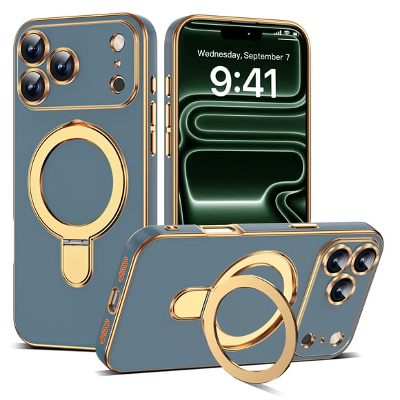 Funda para Celular ETPESOK Compatible con iPhone 17 Pro Max 6.9 Gris Azul