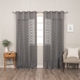 thumbnail image 4 of Aurora Home  Trellis Cut Out Curtains Navy, 4 of 5