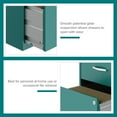 thumbnail image 5 of Space Solutions 18" Deep 2 Drawer Letter Width Vertical File Cabinet, Teal, 5 of 14