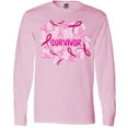 thumbnail image 3 of Inktastic Survivor Pink Ribbons for Breast Cancer Awareness Long Sleeve T-Shirt, 3 of 5